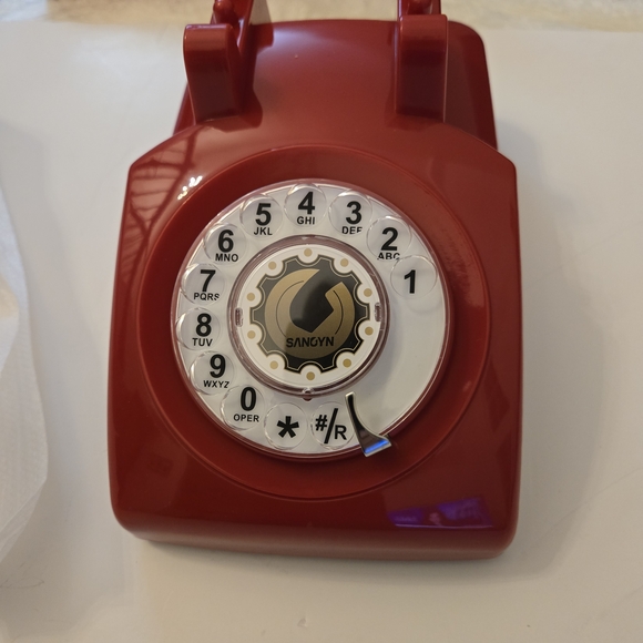 Sangyn Other - SANGYN Red Rotary Dial Telephone, New In Original Packaging